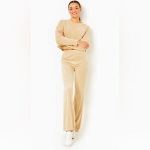 Lilly Pulitzer Velour Coordinated Set Pants Top Comfort Core size S